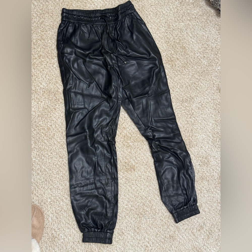 Marc New York Black Faux Leather Pants